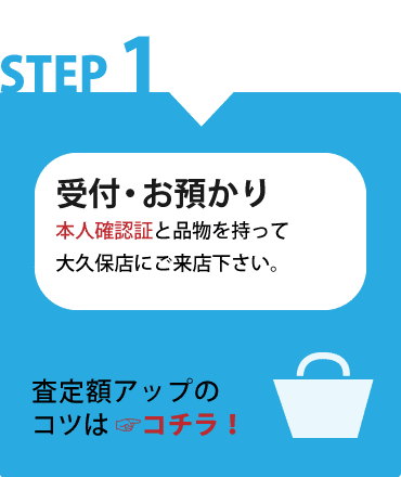 店頭買取ステップ1