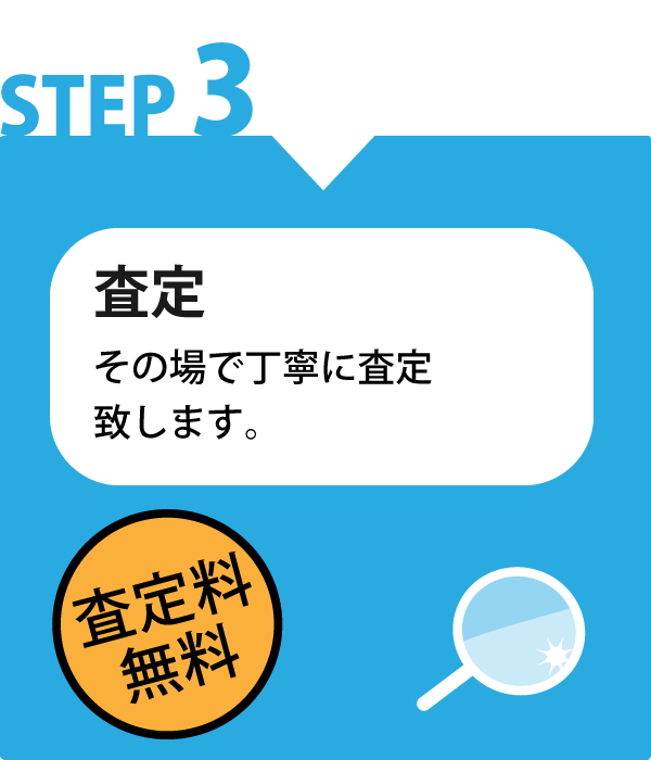 店頭買取ステップ３